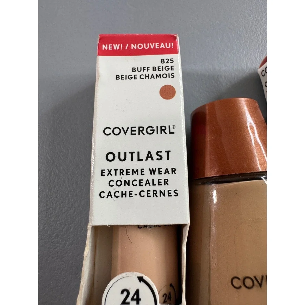 Covergirl Outlast Concealer & Clean Foundation Women Beige Set Good 3pc Lot